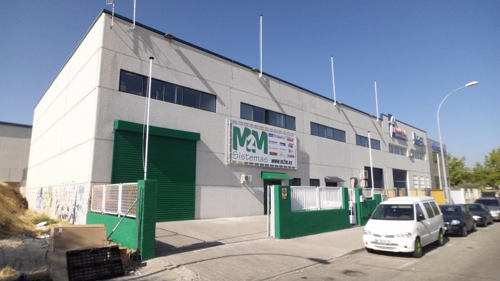 Fachada de las instalaciones de M2M Sistemas, en Alcorcn