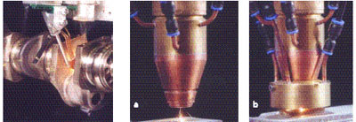 Figure 4. Lining of the bearing of a crankshaft of truck by injection outside the axis