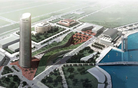 El proyecto inmobiliario Puerto Triana est� situado al sur de la Isla de la Cartuja, en Sevilla