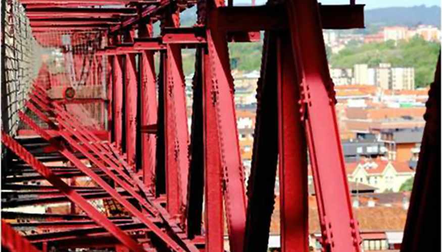 Figura 2. Uniones remachadas en el puente colgante de Bizkaia (fuente: Diario Vasco)
