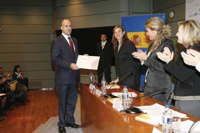 Jos Antonio Nieto, Gerente de Putzmeister Ibrica, recoge el Premio &quote;Empresa Flexible 2007&quote;