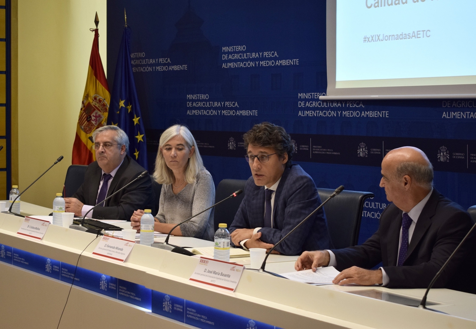 Javier Alonso, Cristina Molina, Fernando Miranda y Jos Mara Basanta, durante la presentacin en Madrid
