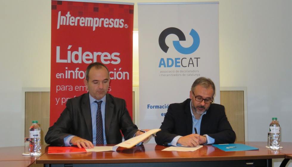 Aleix Torn, director de Estrategia y Desarrollo Corporativo de Nova gora Grup, y Jordi Farrs, presidente de Adecat...
