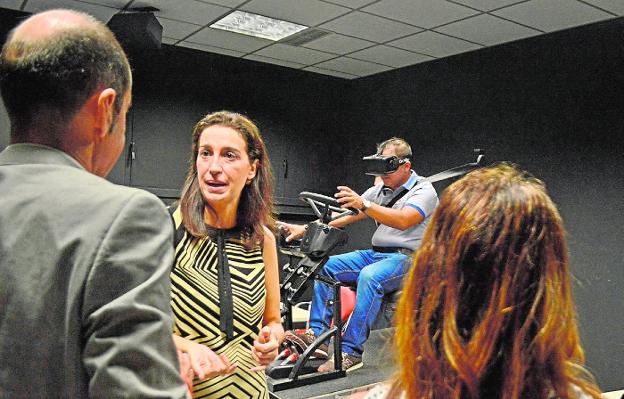 Nuria Fuentes, directora general de Relaciones Laborales y Economa Social, durante su visita al Parque Tecnolgico de Fuente lamo...