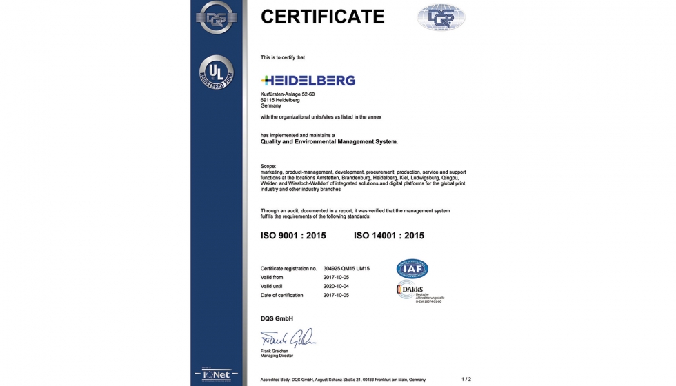 Certificado ISO 9001: 2015 e ISO 14001: 2015