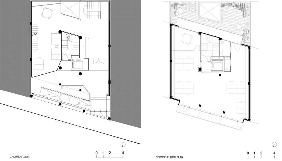 Esquemas de planta 0 y planta 2. Imagen: Picharchitects