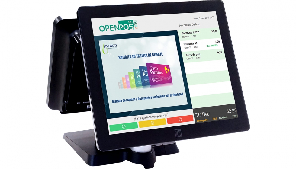 El terminal de venta Open POS-NG cuenta con una versin, denominada DUO, de doble pantalla