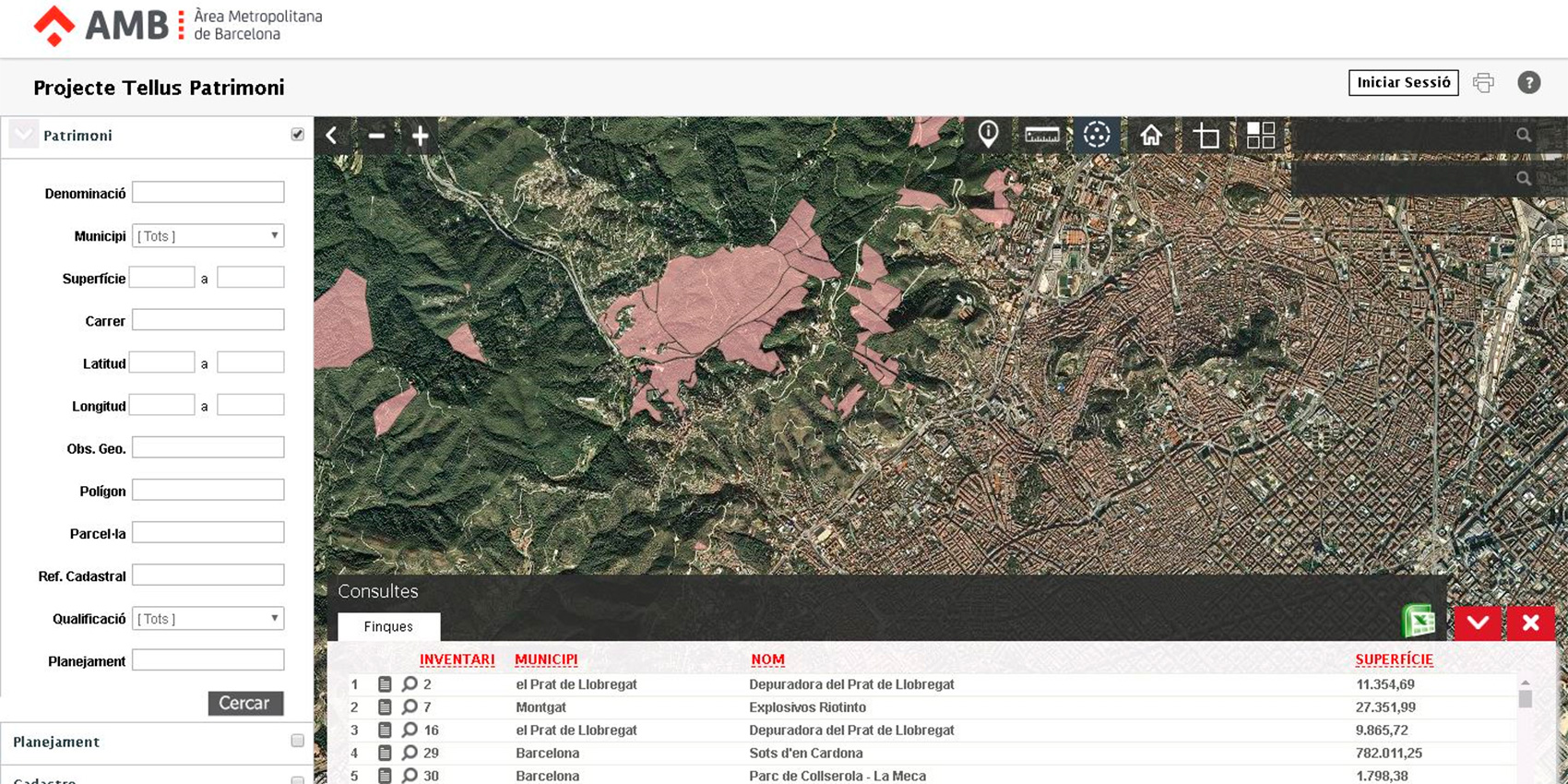 Mapa interactivo de AMB, para la gestin y consulta del patrimonio local