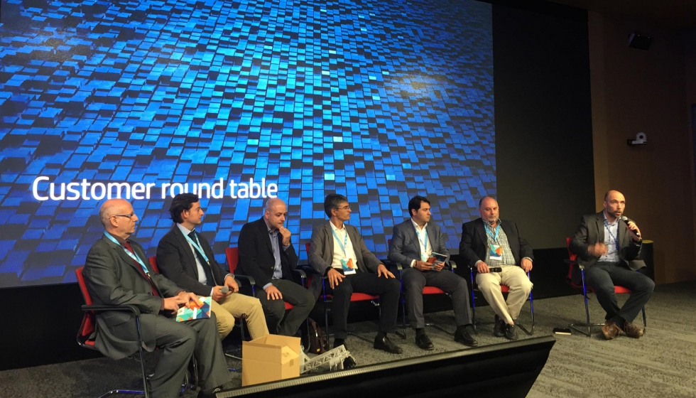 Momento de la mesa redonda con los representantes de empresas usuarias de la tecnologa aditiva de HP