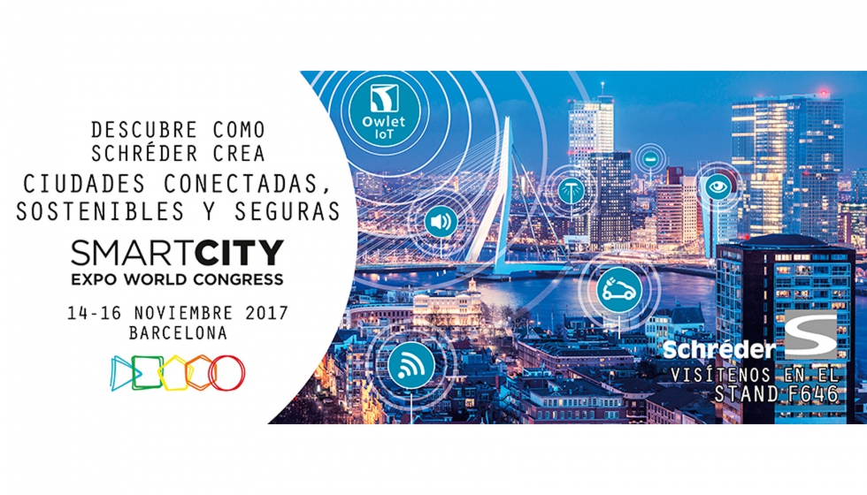 La solucin que Schrder Socelec aporta para las smart cities es el sistema de gestin inteligente de alumbrado punto a punto Owlet IoT...