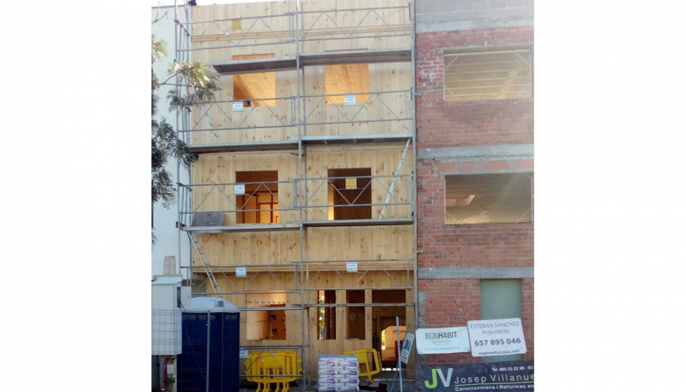 Estructura levantada por House Habitat en Sitges, tras cuatro das de trabajo
