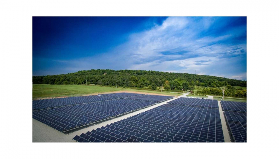 La foto muestra una planta solar similar a la que se construir en Nashville...