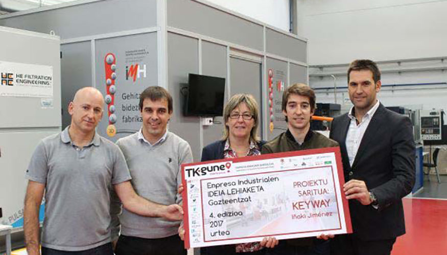 Iaki Jimnez ganador de la 4 edicin del concurso de ideas empresariales industriales con el proyecto Keyway...