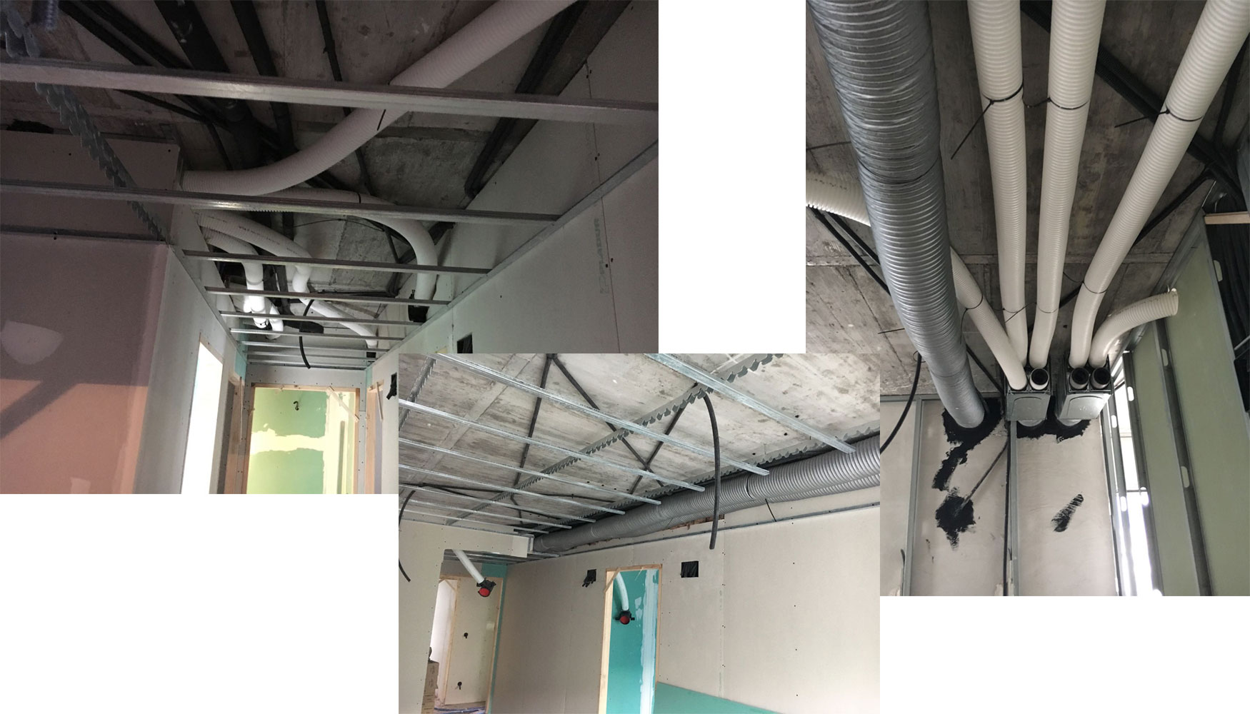 El sistema de distribucin del aire est integrado en los falsos techos a travs de tubos redondos flexibles que cuentan con un revestimiento...