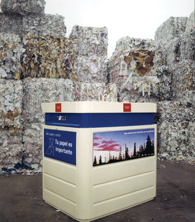 Tu papel es importante potencia la recogida de los contenedores azules. Foto: Aspapel