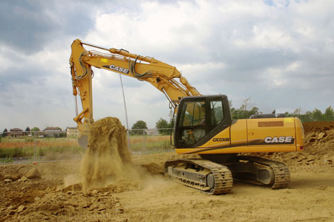 Excavator CX230B string with articulated boom