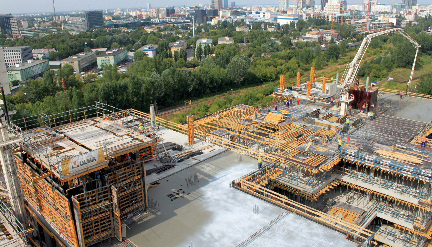 Obras de construccin del Complejo EuroCentrum de Polonia