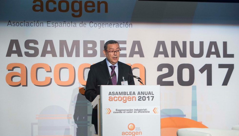 Antonio Prez Palacio, presidente de Acogen, durante su intervencin