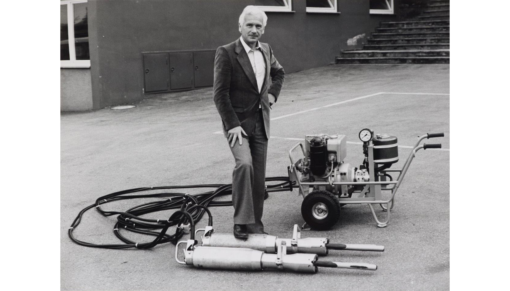 Helmut Darda, inventor del cilindro de quebrantacin de roca y hormign, que contina siendo legendario...