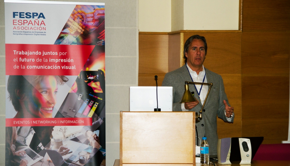 Christian Duyackaerts, presidente de Fespa Internacional, durante su intervencin