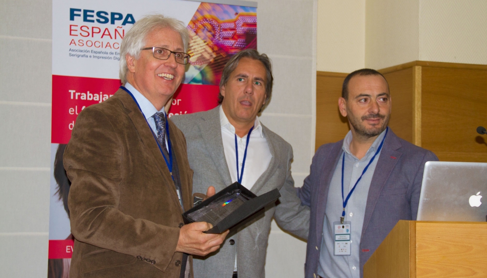 De izquierda a derecha, Josep Tobella, Christian Duyackaerts y Gabriel Virto