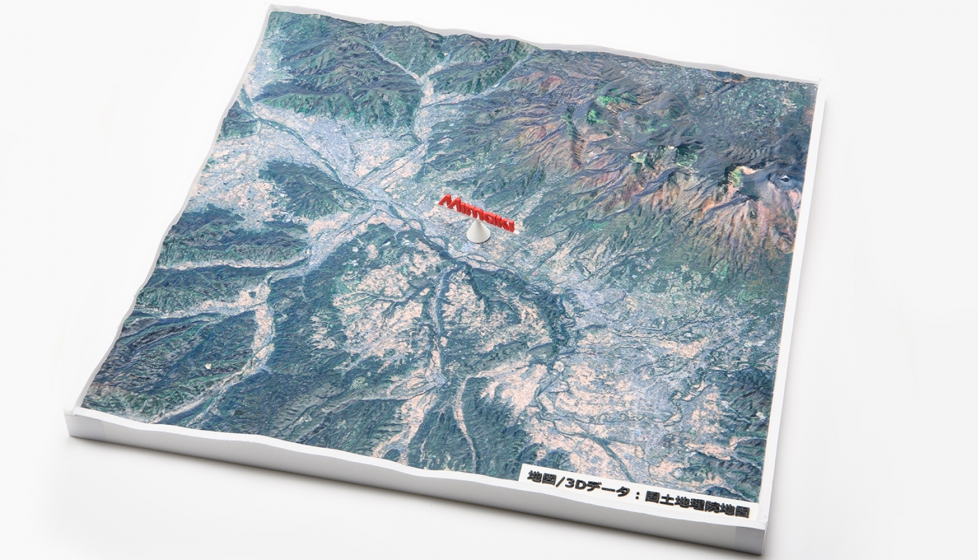 Mapa topogrfico impreso con la Mimaki 3DUJ-553