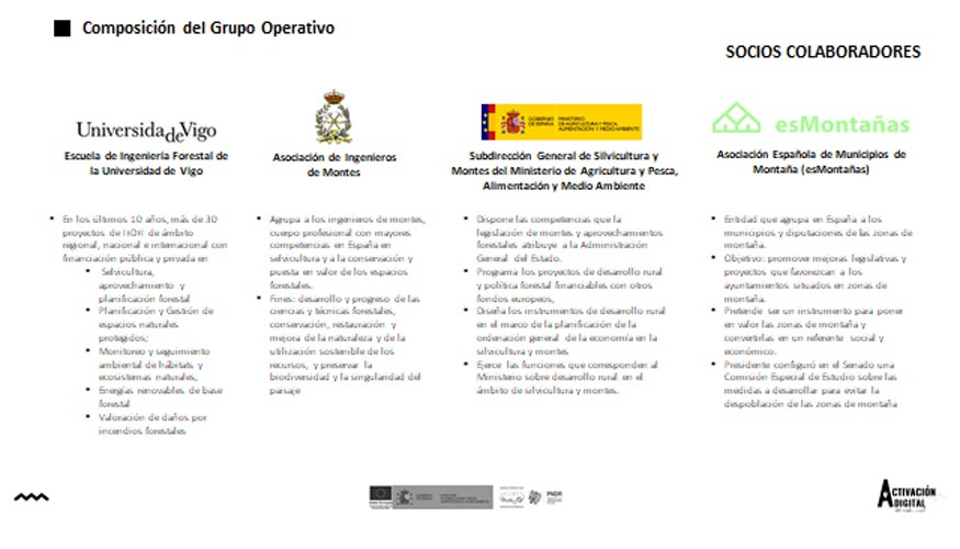 Entidades participantes en el Grupo Operativo Abandono Forestal y del Medio Rural: Activacin Digital