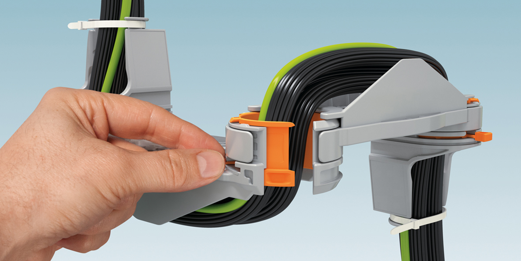 El sistema de gua de cables se ha diseado principalmente para lneas y cables estndar con conectores