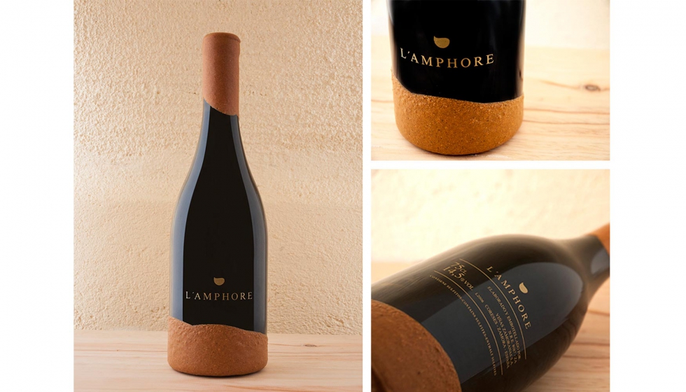&quote;L'Amphore&quote;, una botella de vino construida con vidrio y arcilla por el estudio de diseo Javier Garduo