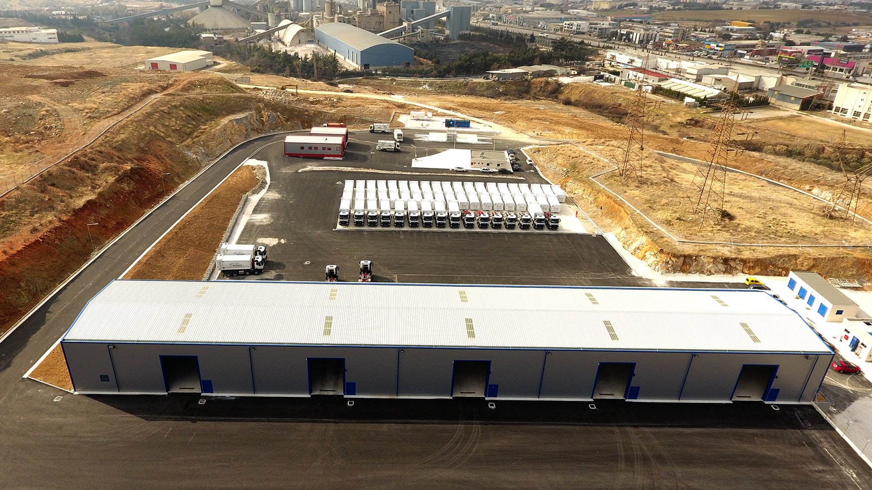 Vista panormica de la nueva estacin de transferencia de residuos en Efkarpia (Grecia)