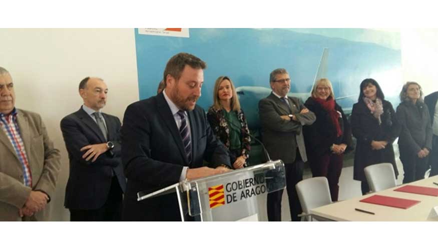 Jos Luis Soro, consejero de Vertebracin del Territorio, Movilidad y Vivienda, y presidente del Consorcio del Aeropuerto de Teruel...