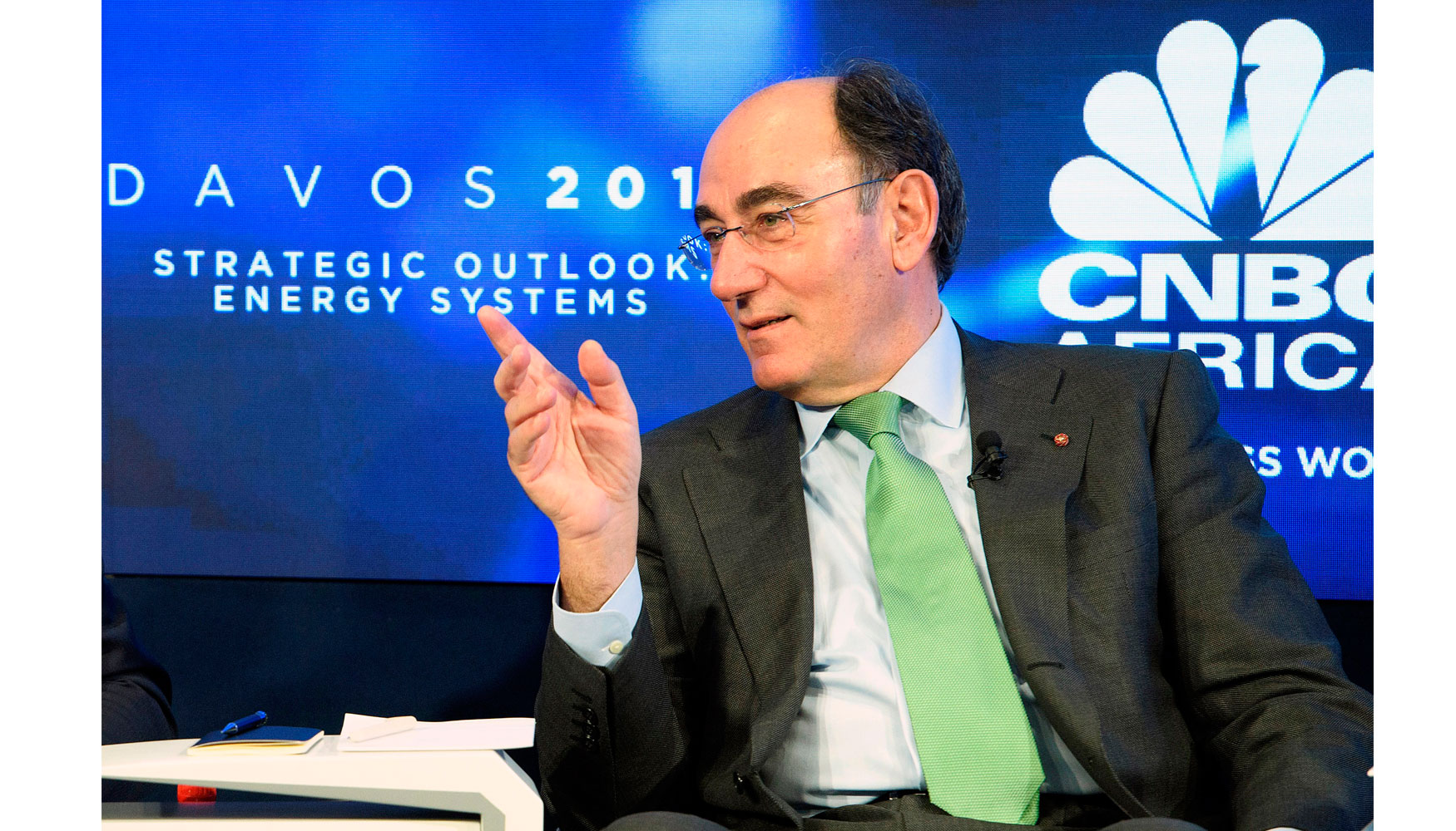 Ignacio Galn durante su intervencin en el Foro Econmico Mundial