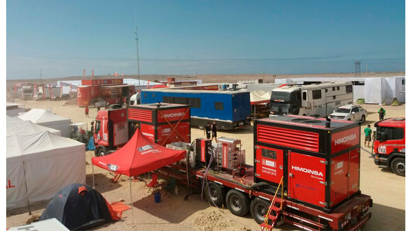 Seis grupos electrgenos Power Cube bifrecuencia, dos por campamento...