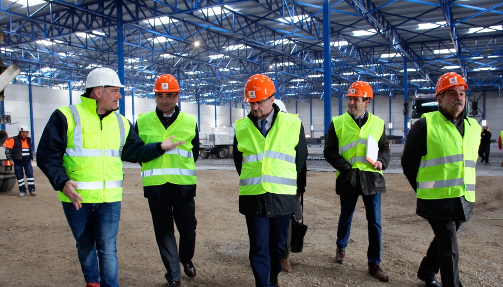 El presidente de Aragn, Javier Lambn, ha visitado la Plataforma Logstica de Fraga acompaado por alcalde de Fraga...