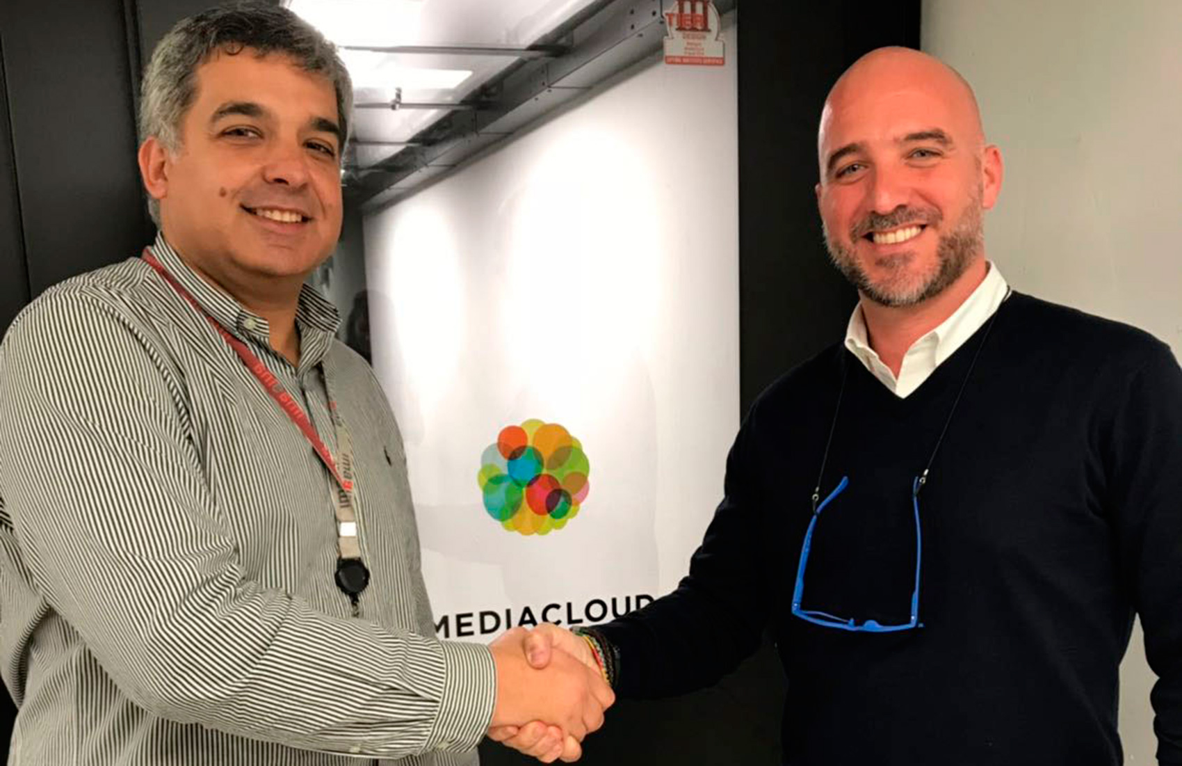 Gustau Serra, CEO de Mediacloud (izquierda) y Javier Lozano, CEO de Taymory