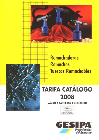 Nueva tarifa-catlogo de Gesipa para 2008