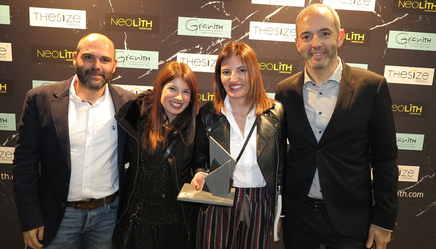 Meritxell Rib y Josep Puigdomnech (ganadores concurso My Neolith Project, edicin nacional) junto a Judith Rib y Jordi Rodrguez...