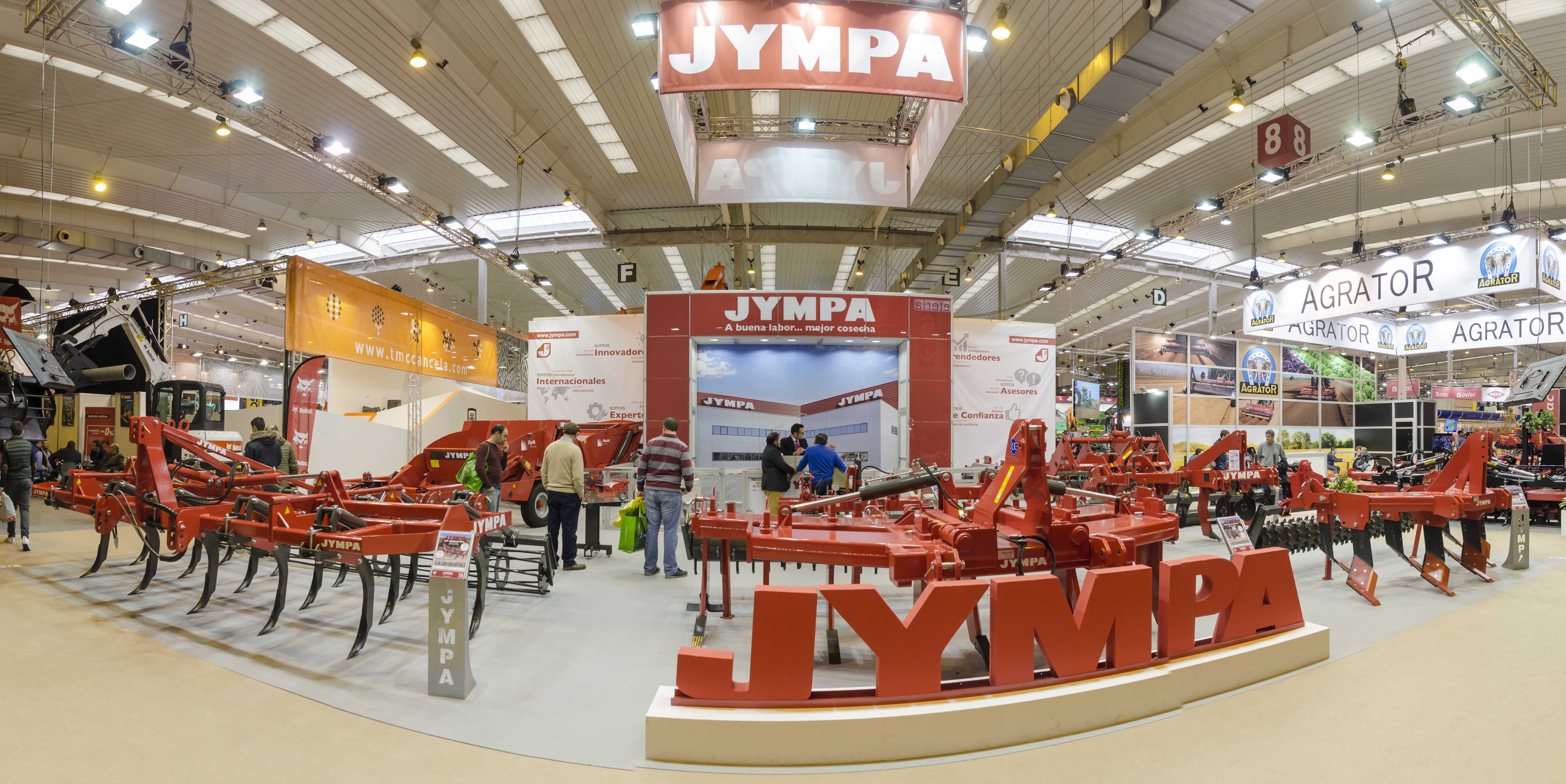 Imagen panormica del stand de Jympa en FIMA 2018