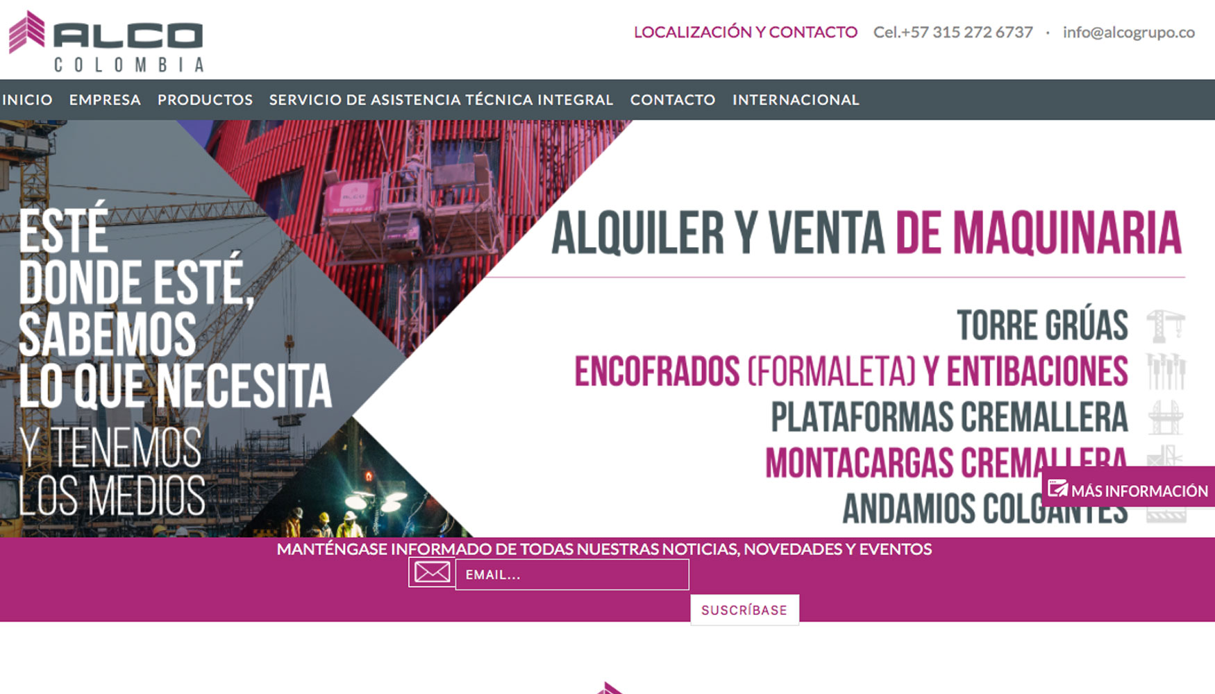 Pgina web de Alco Grupo Colombia