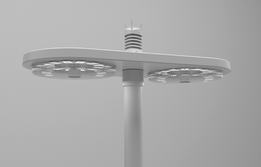 Columna de alumbrado LED inteligente con equipo 5G