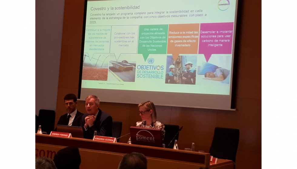 Andrea Firenze, director general de Covestro en Espaa, en las jornadas sobre energa y clima de Foment del Treball...