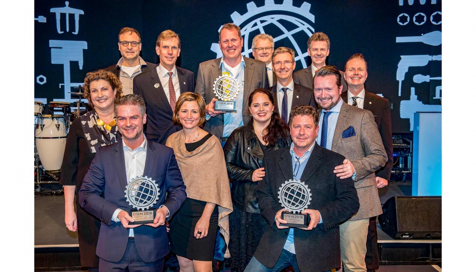 Foto de grupo con los galardonados con el premio Eisen a la Innovacin 2018. Foto: Koelnmesse Image database