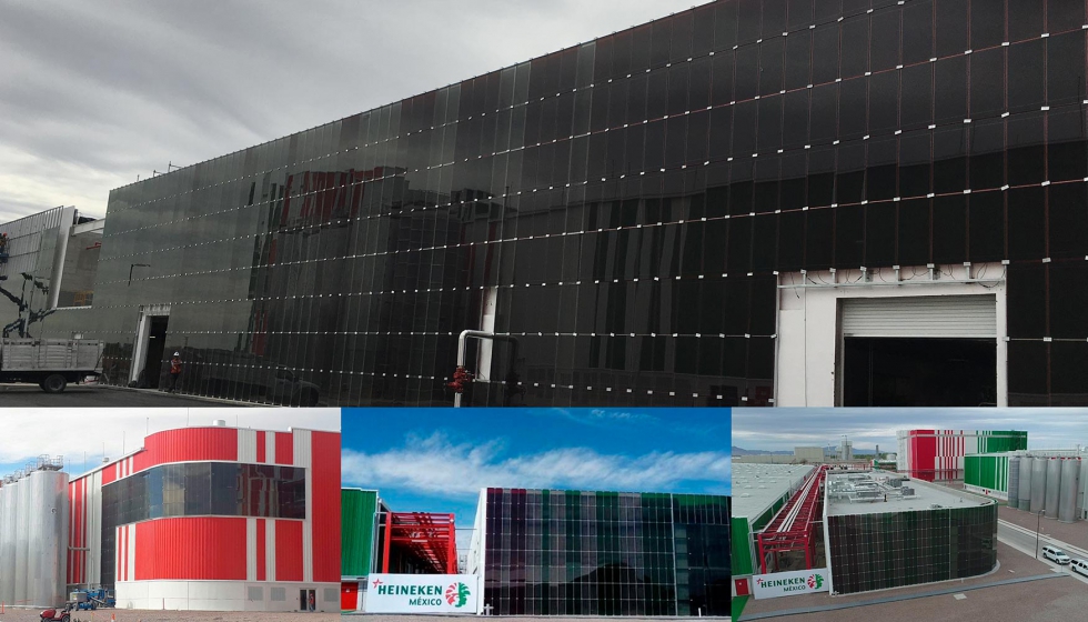 Las fachadas de la nueva fbrica de Heineken en Chihuaua (Mxico) cuenta con vidrios fotovoltaicos de Onyx Solar