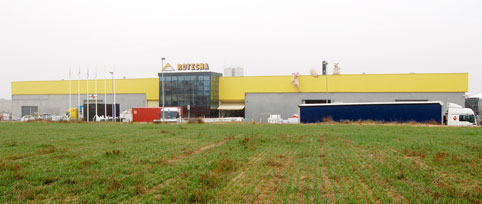 Facade of the headquarters of Rotecna, in Agramunt (Lleida)