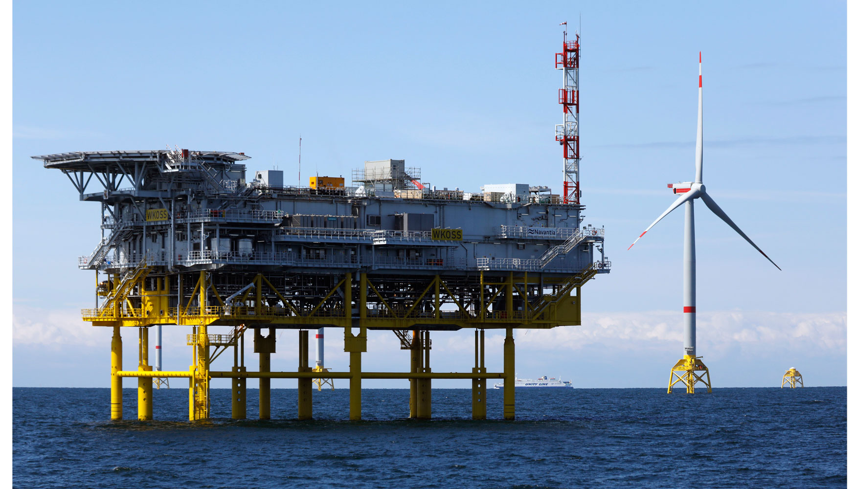 Parque e�lico Wikinger, situado en aguas del mar B�ltico