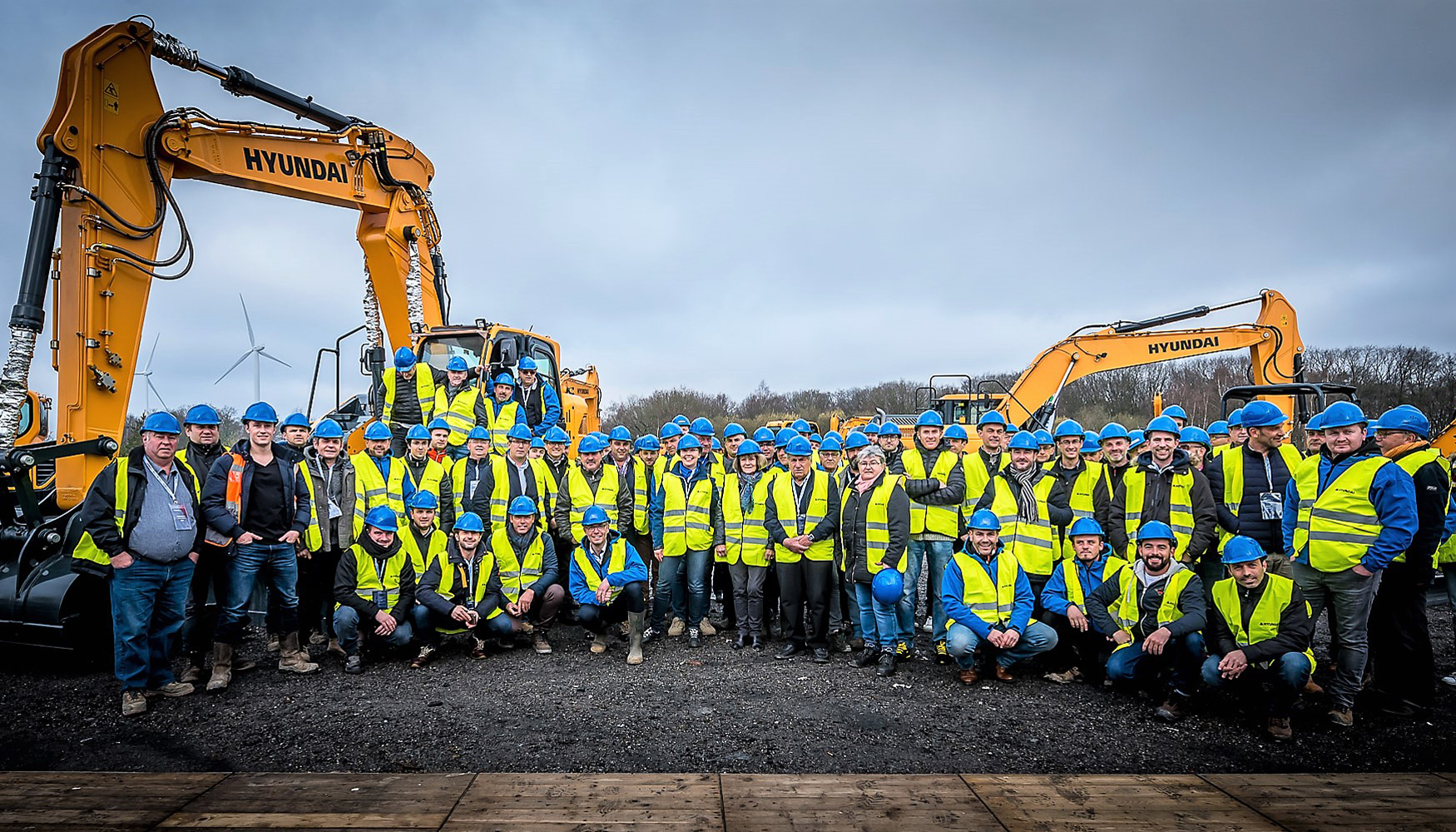 Participantes en los primeros Experience Days de HCEE (Hyundai Construction Equipment Europe)