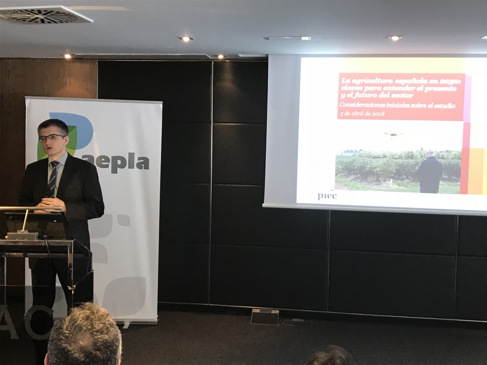 Jordi Esteve, de PwC Espaa, consultora elegida para realizar el estudio 'La agricultura espaola en 2030...