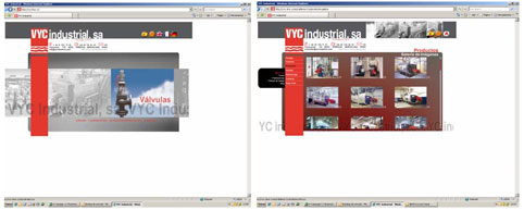 Aspecto de la nueva web de Vyc Industrial
