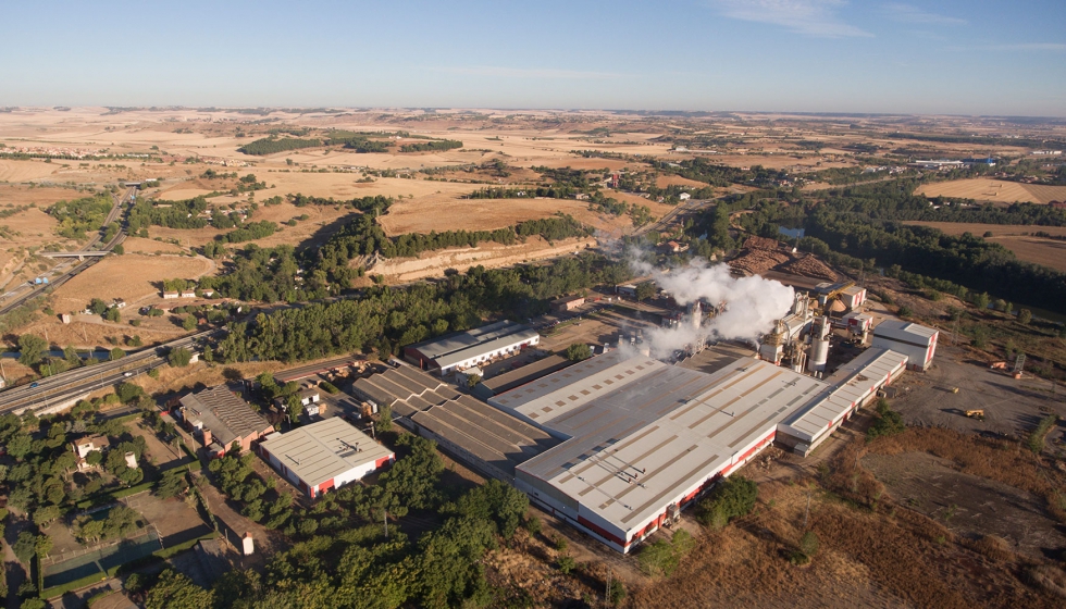 Imagen area de la planta de Sonae Arauco en Valladolid