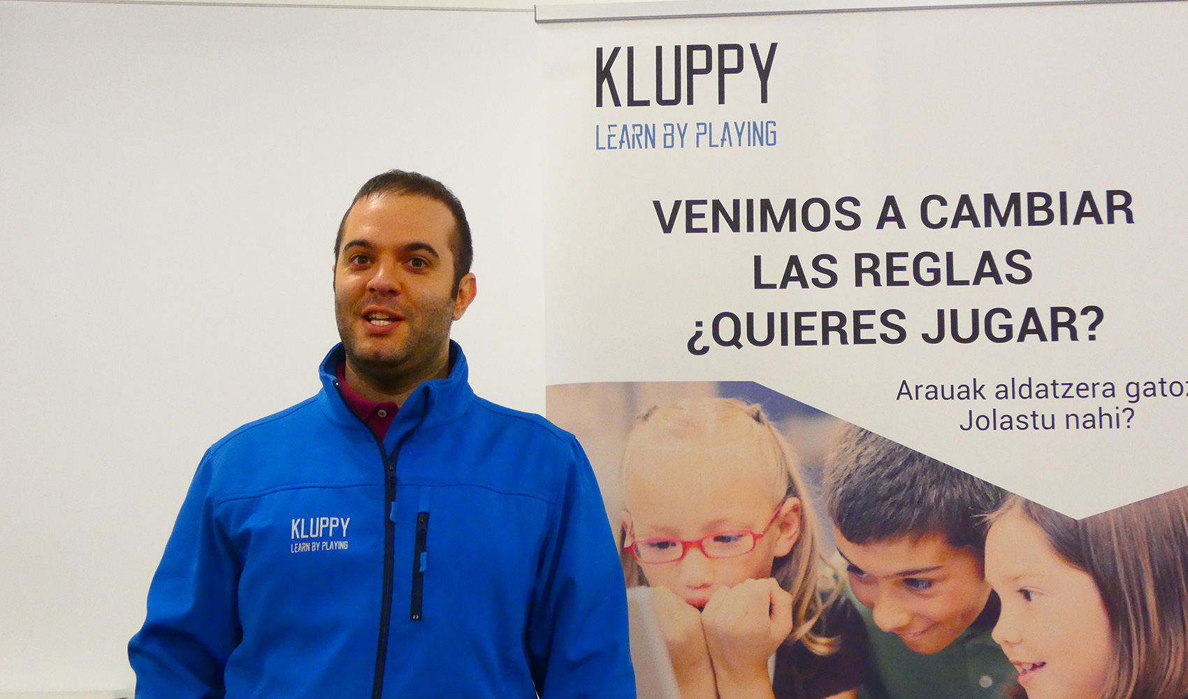 Iaki Unanue, creador de Kluppy, durante la presentacin de las ltimas novedades de la aplicacin